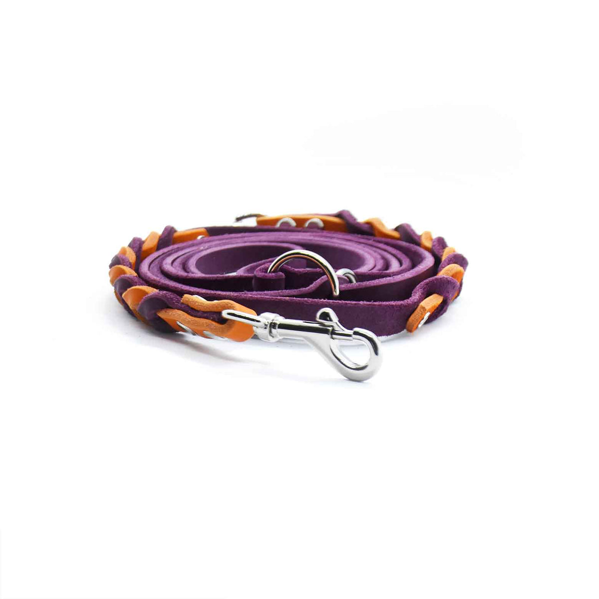 TWIN BRAID CLASSIC Fettlederleine | zweifarbige Hundeleine aus Fettleder