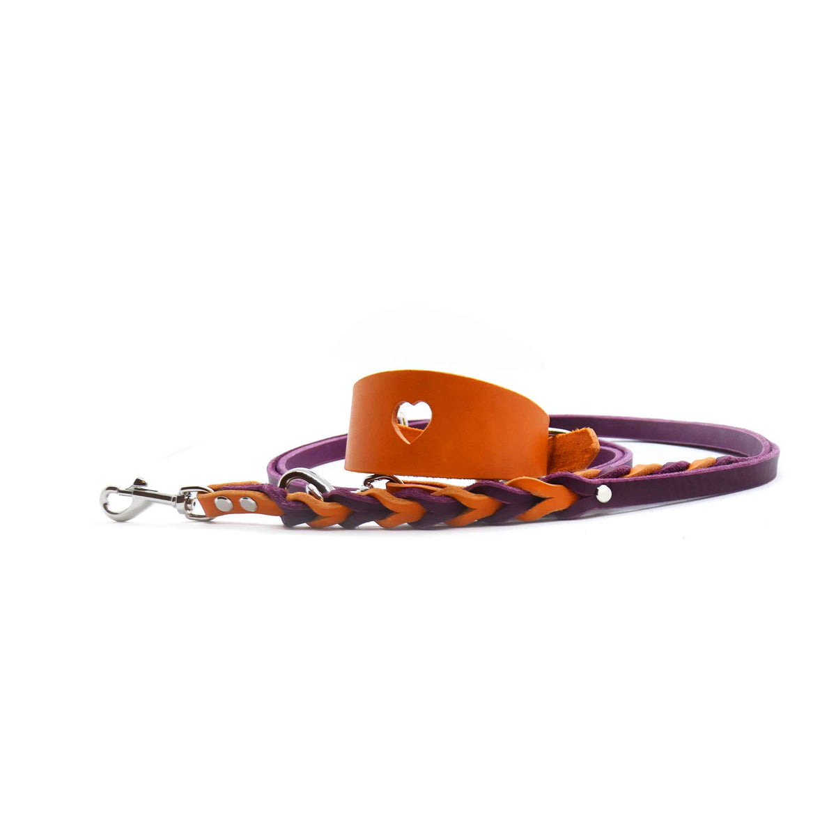 TWIN BRAID CLASSIC Fettlederleine | zweifarbige Hundeleine aus Fettleder