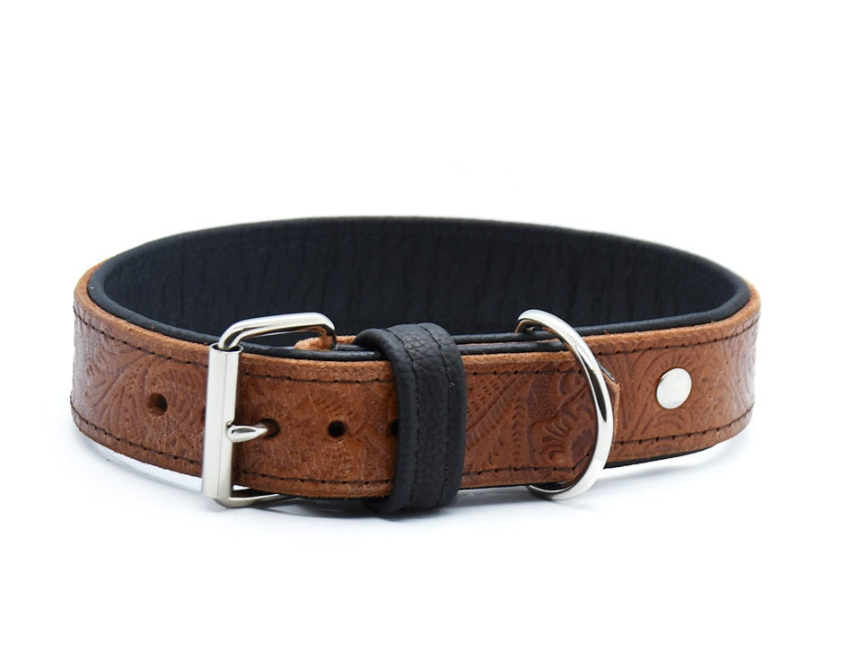 #1 BÜFFELLEDER Hundehalsband 40-44cm