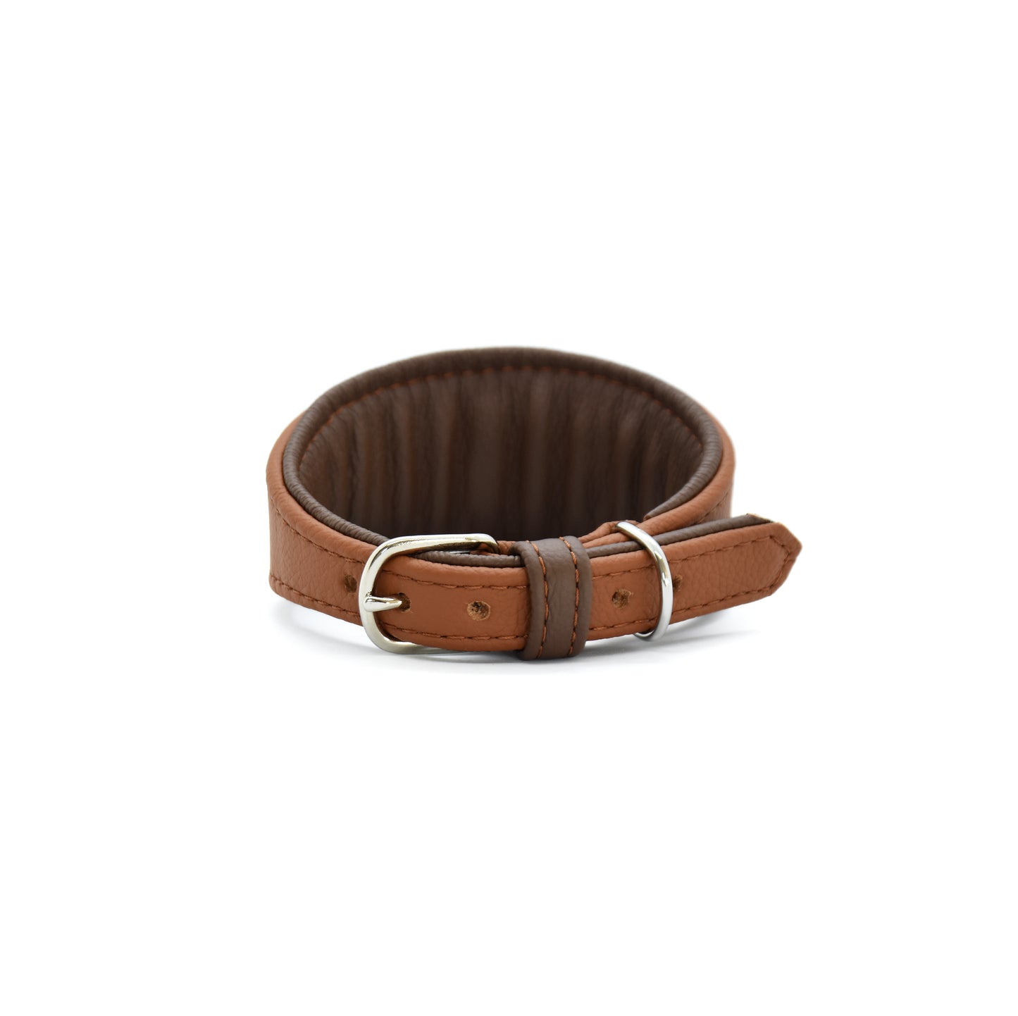 Set Windhund BASIC • Breites Lederhalsband und Rundlederleine