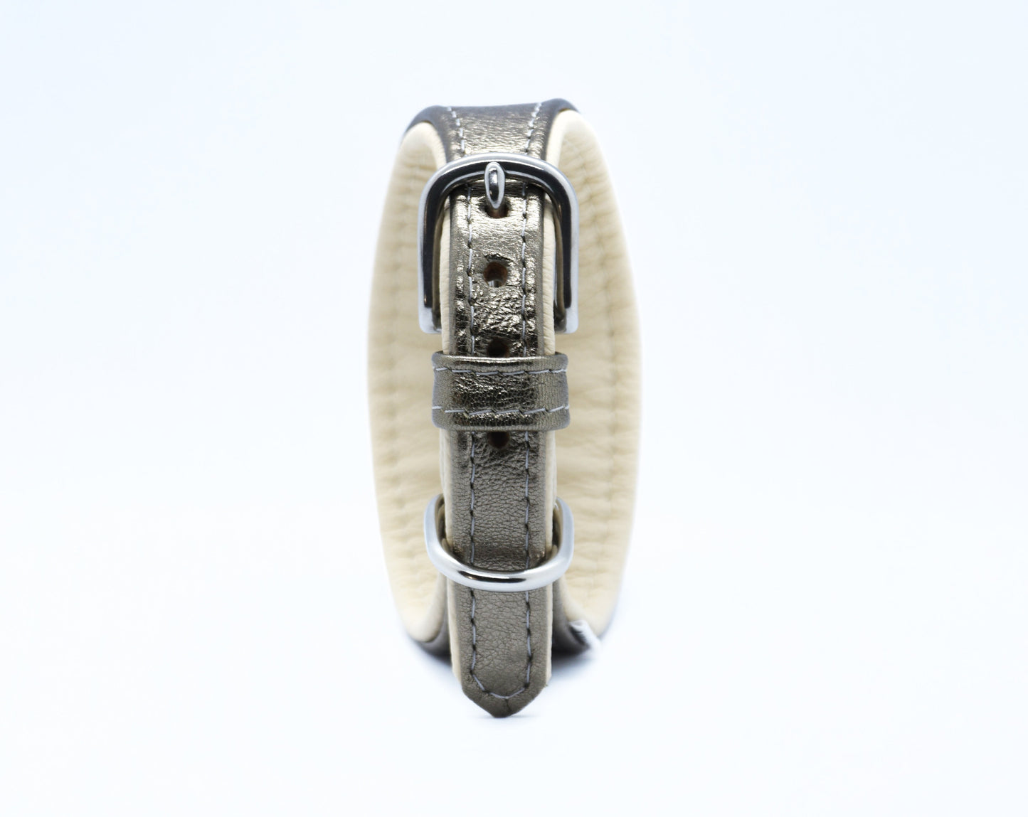 FUCILE・Exklusives Metallic Ziegenleder Halsband