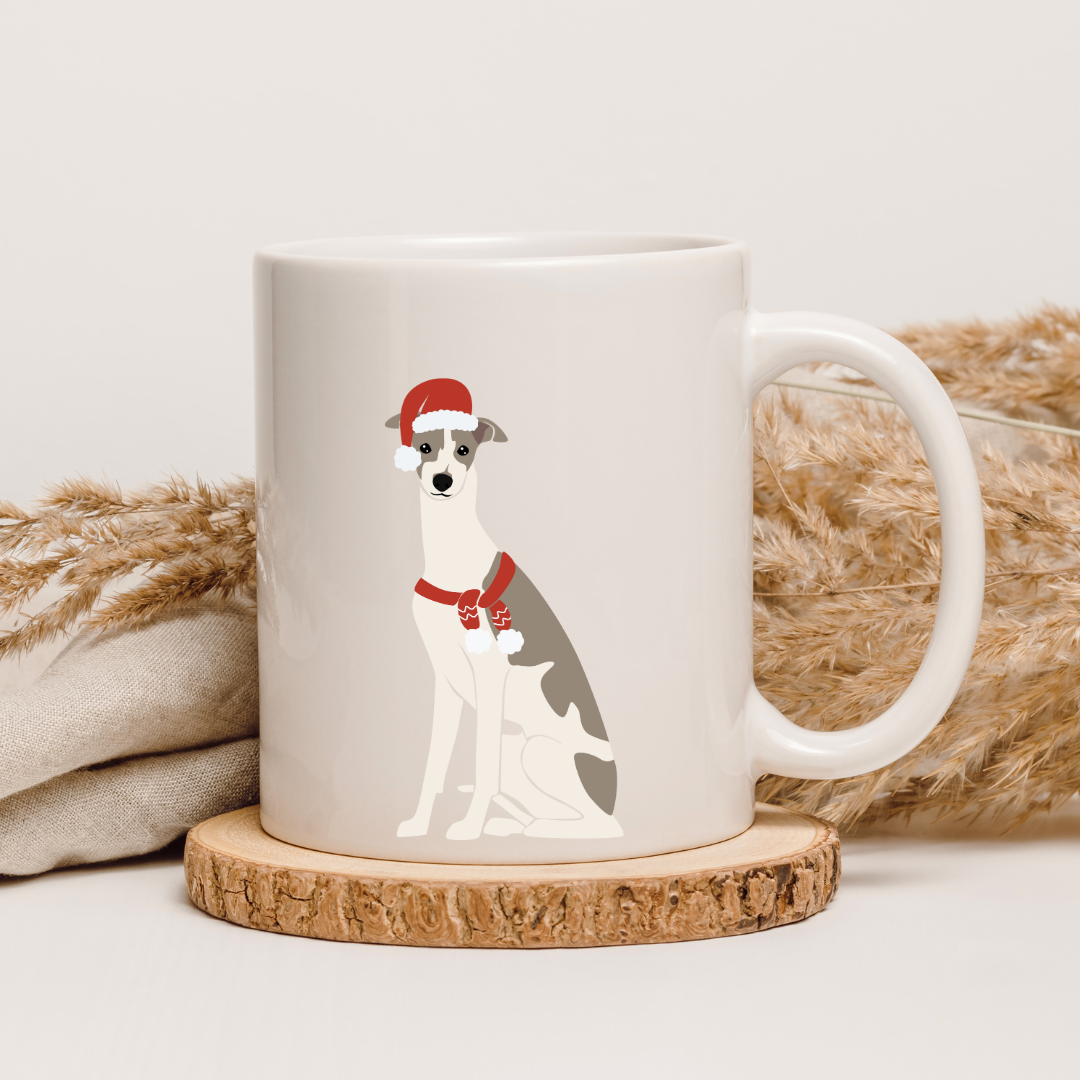 Whippet Christmas Tasse