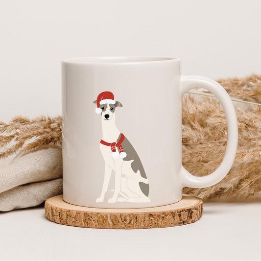 Whippet Christmas Tasse
