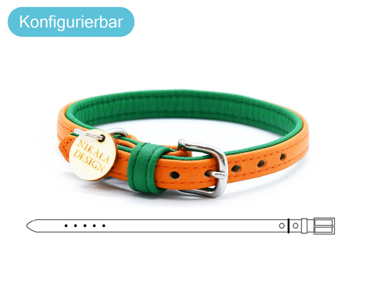 BASIC Hundehalsband ・personalisierbar・Bio-Nappaleder