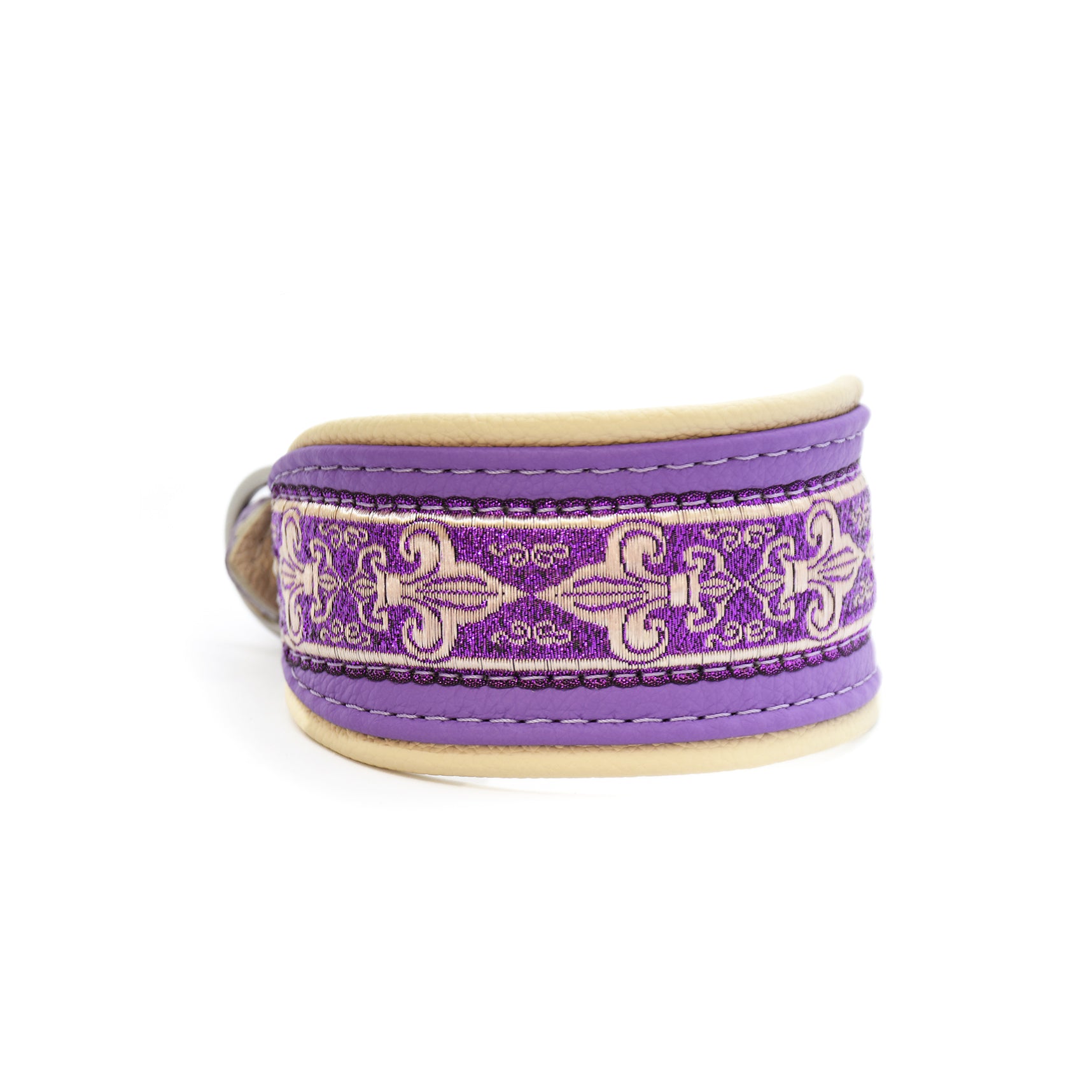 Leder Windhundhalsband Amethyst aus lila Leder