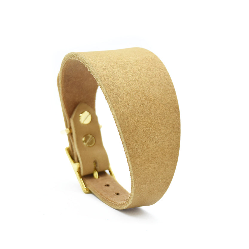 Personalisierbares Fettlederhalsband für Windhunde