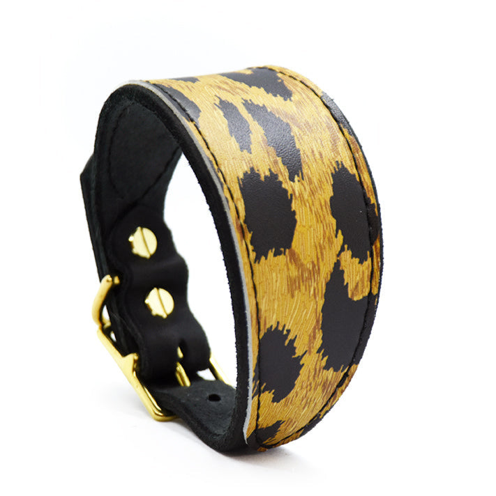 Windhundhalsband Leo Love mit Leomuster