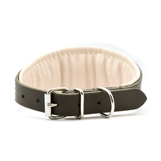 Lederhalsband für Windhund aus Geschirrleder handgefertigt