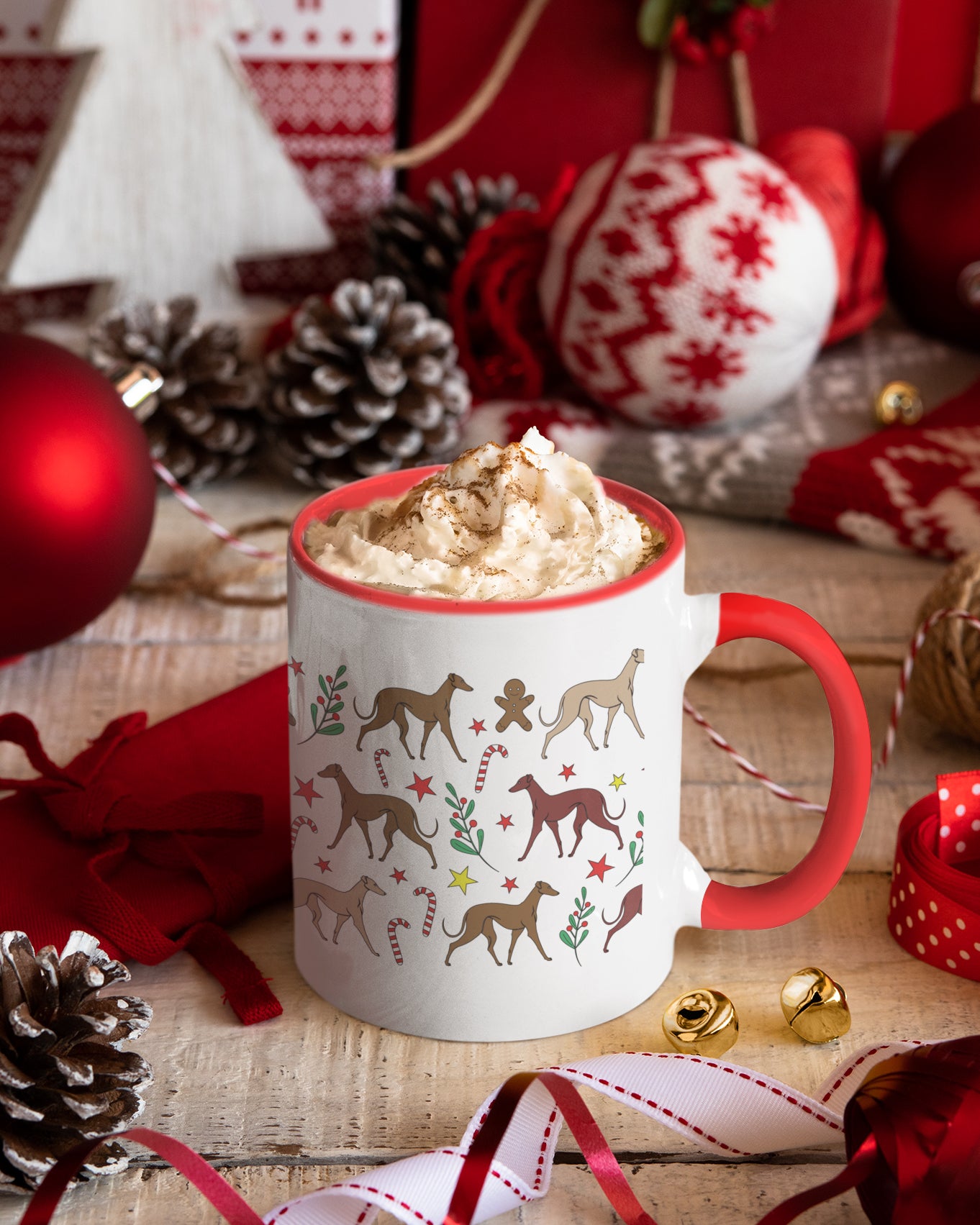 Tasse Windhund • Weihnachten