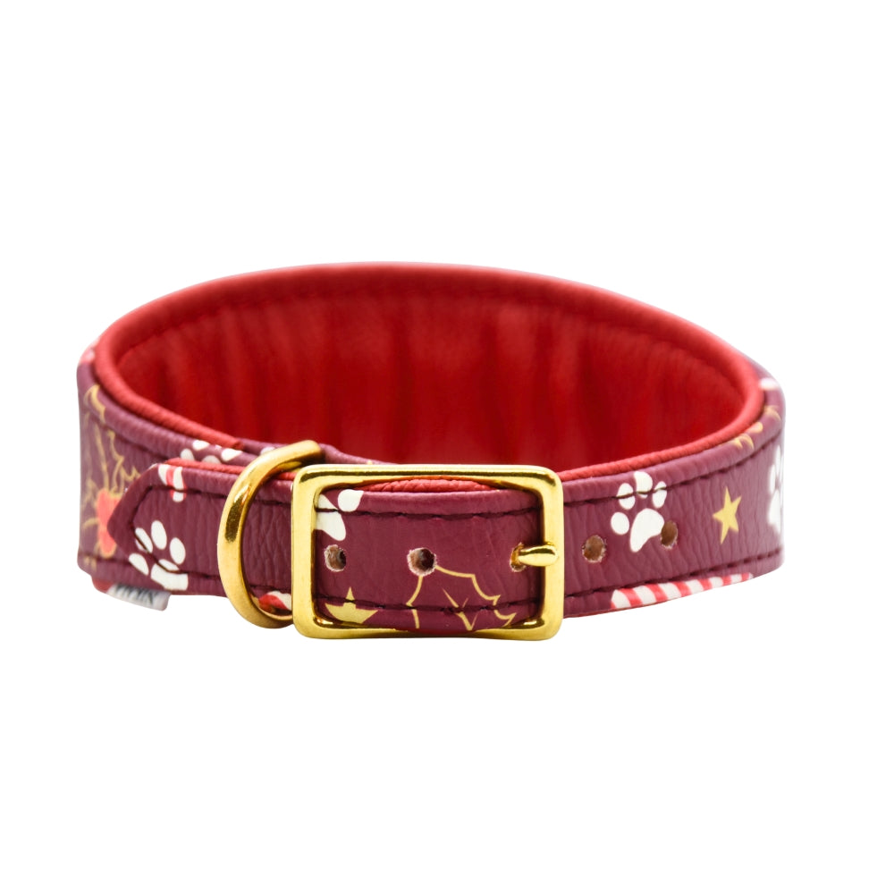 Handgefertigtes Lederhalsband für Windhunde, festlich, breit und gepolstert, limitiert auf 24 Stück