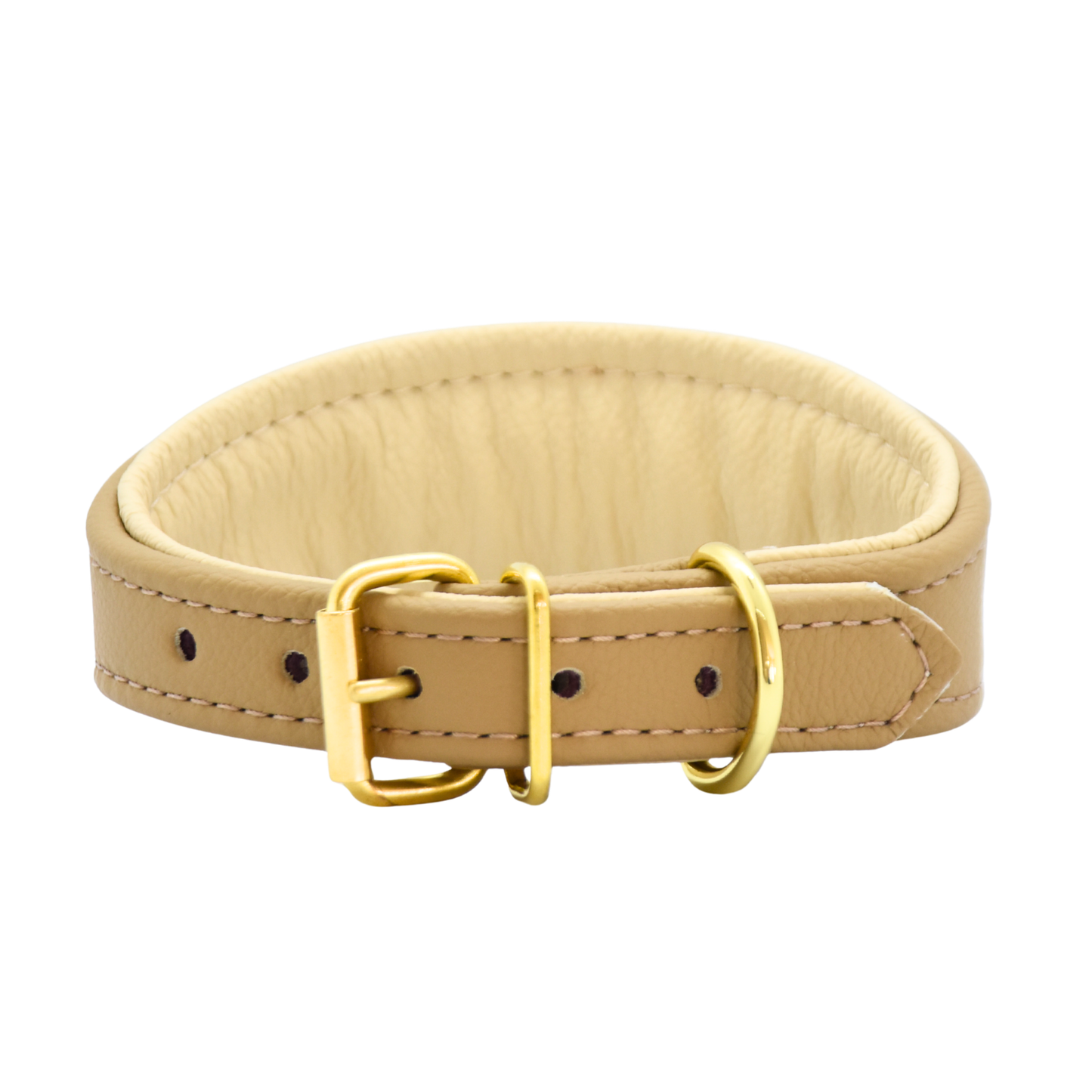 Windhundhalsband aus weichem Nappaleder in breiter Form