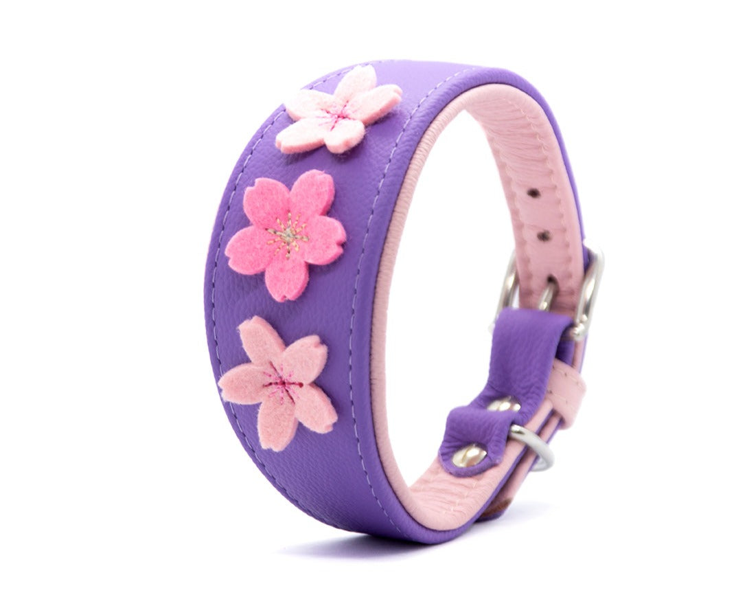 SAKURA ❀ Windhundhalsband Leder ❀ Zwei Farben zur Auswahl