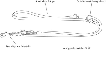 Rundlederleine Grafik